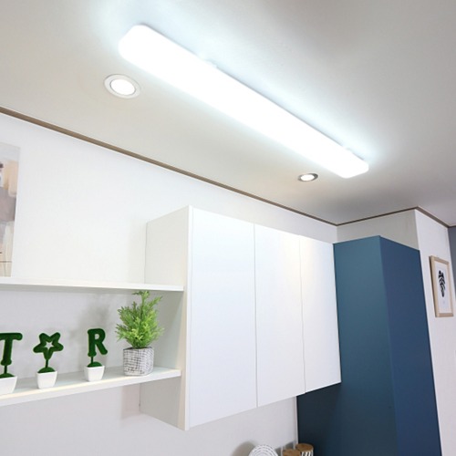 LED 메가맨 주방 2등 50w 하얀빛 플리커프리 20평 30평 아파트 주방 인테리어 조명
