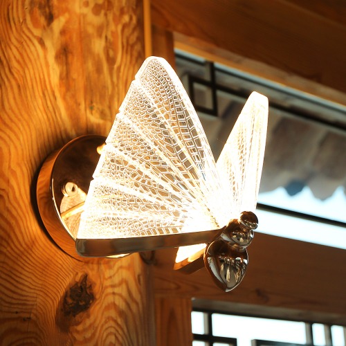LED 마리사 1등 7W 나비 벽등 직부 센서 겸용 크리스탈 인테리어조명
